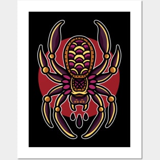 spider tattoo Posters and Art